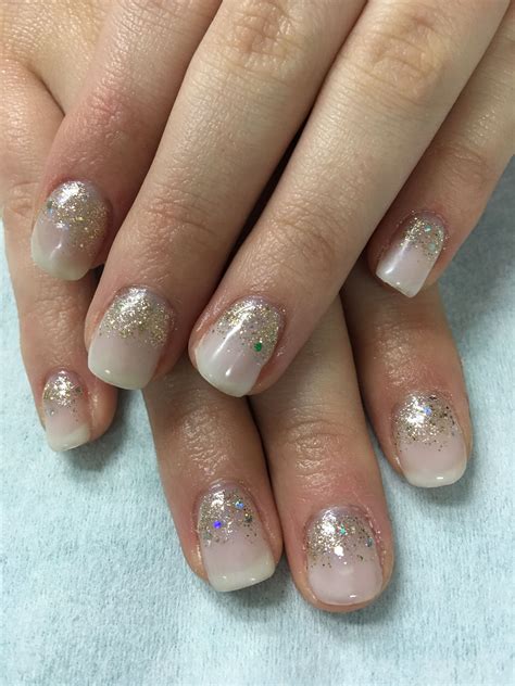 nail art white glitter|milky white nails with glitter.